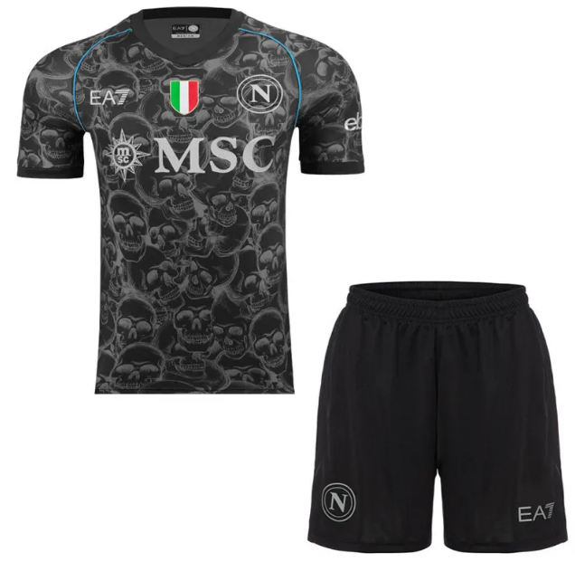 Kit infantil Napoli 2023 2024 EA7 oficial Halloween
